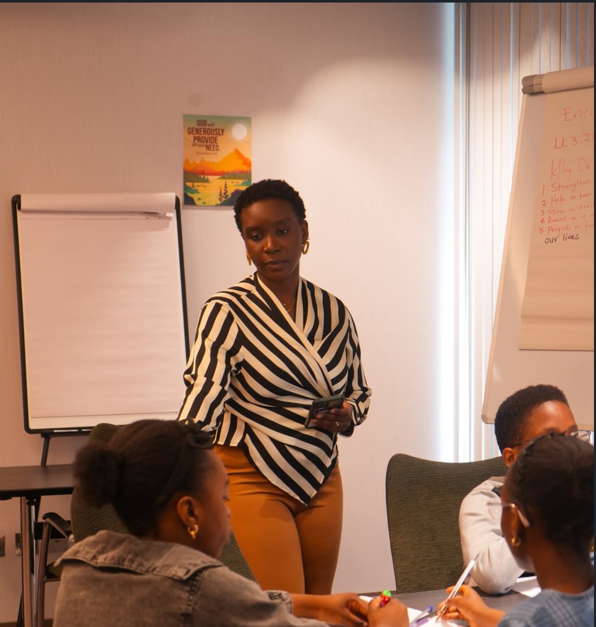 Leader teaching at an encounter service